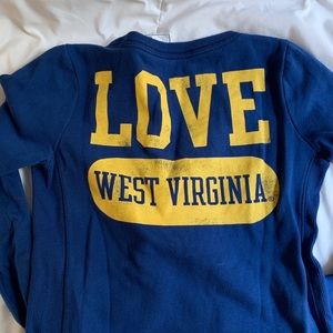 PINK x WVU blue sweatshirt size XS